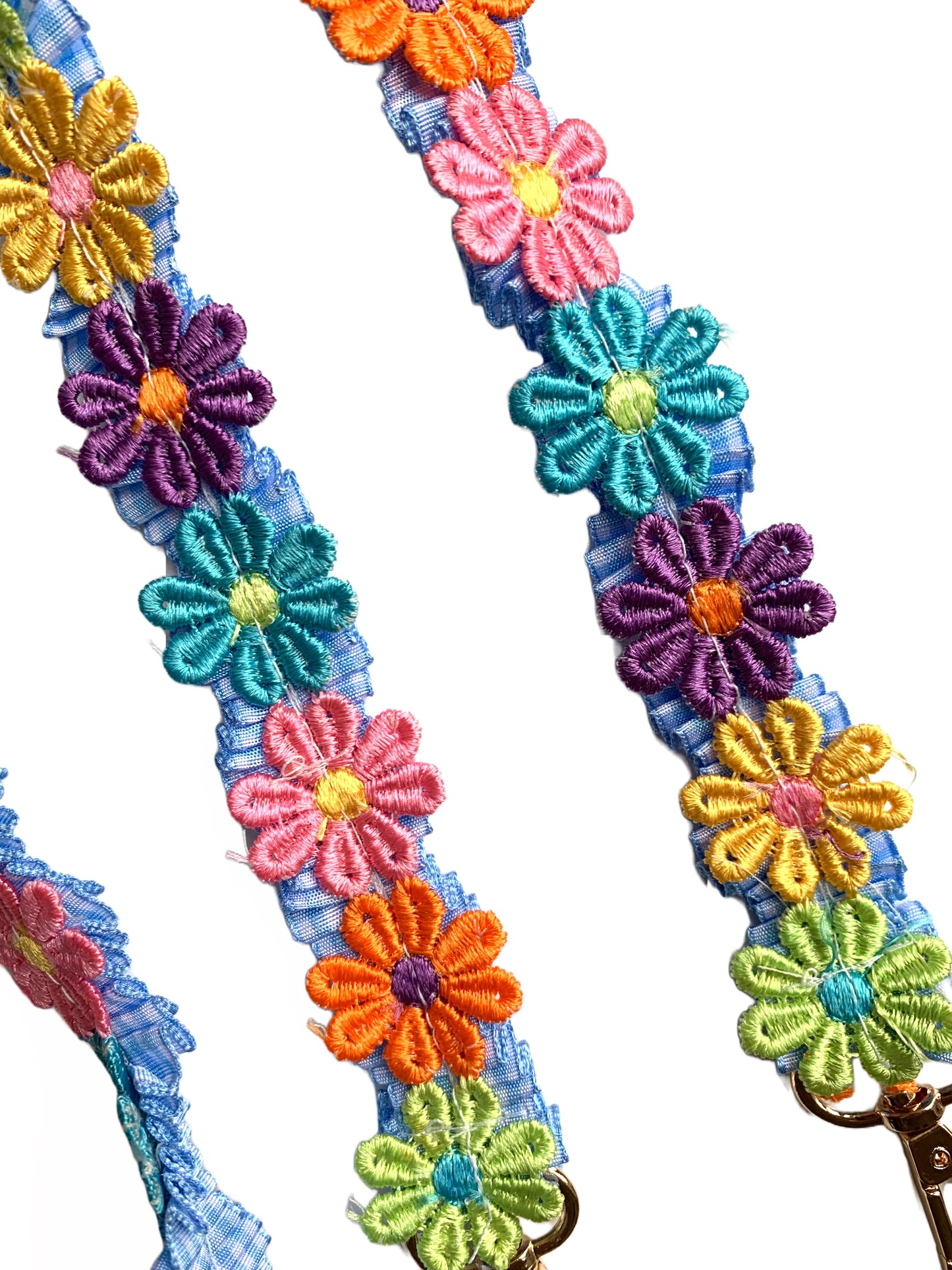Lang telefoon koord Daisy Flower Power Blue